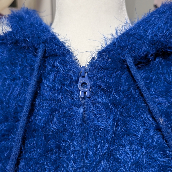 Fluffy Fuzzy LaLa BoBo Zip Up With Long Elf Hood - Picture 3 of 7